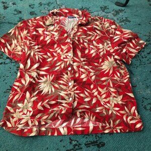 Erika & co leafy Hawaiian shirt